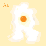 Fried Egg in the Letter “A” by Beatrice Setliff